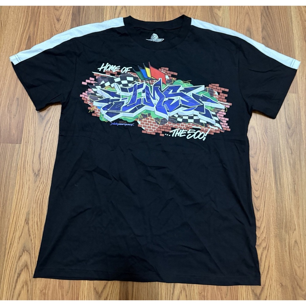 Indianapolis Motor Speedway Indy 500 Double Sided Graphic T Shirt Large Mens